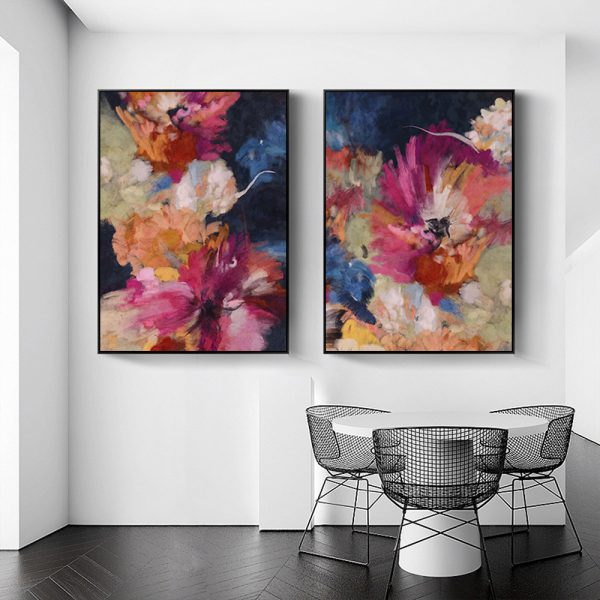 Wall art - Abstract Floral (2 sets)- Canvas Prints- Poster Prints - Image 3
