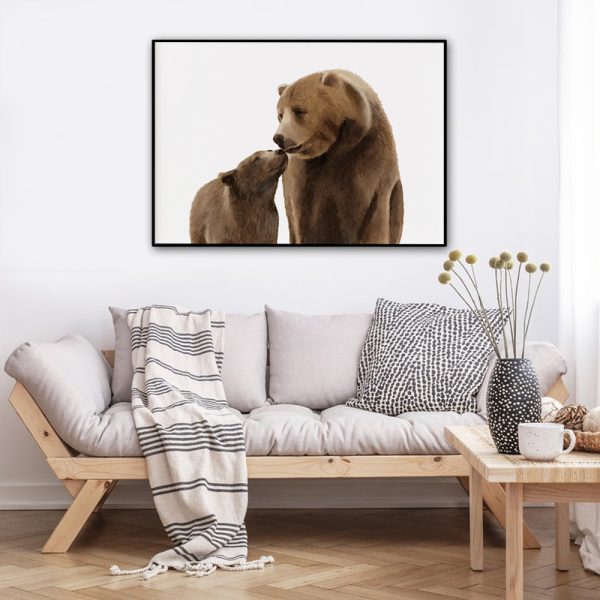 Wall Art - Baby and Mama Bear - Canvas Prints-Poster Prints - Image 2