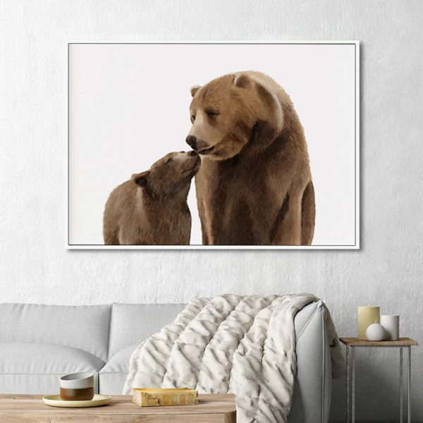 Wall Art - Baby and Mama Bear - Canvas Prints-Poster Prints - Image 3