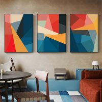 Wall Art - Abstract Color Block (3 Sets) - Poster Prints -Canvas Prints