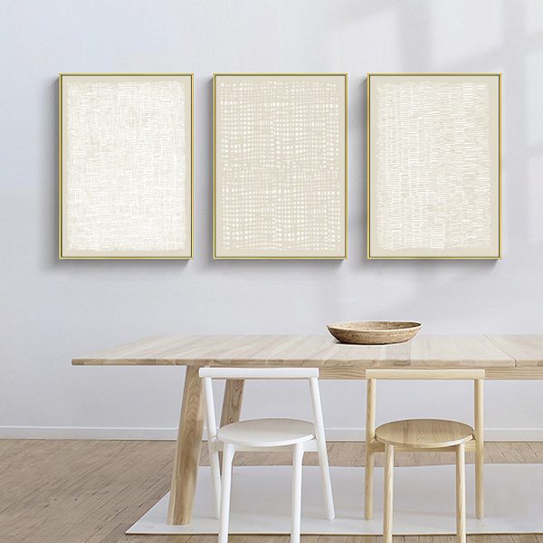 Wall Art - Abstract Neutral Modern (3 Sets) - Poster Prints -Canvas Prints