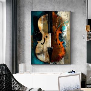 Wall Art - Abstract Violin - Canvas Prints-Poster Prints