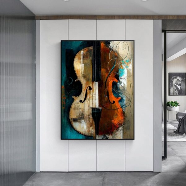 Wall Art - Abstract Violin - Canvas Prints-Poster Prints - Image 3