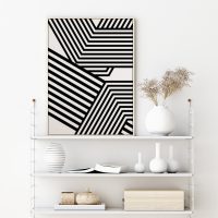 Wall Art - Abstract black white line - Canvas Prints-Poster Prints