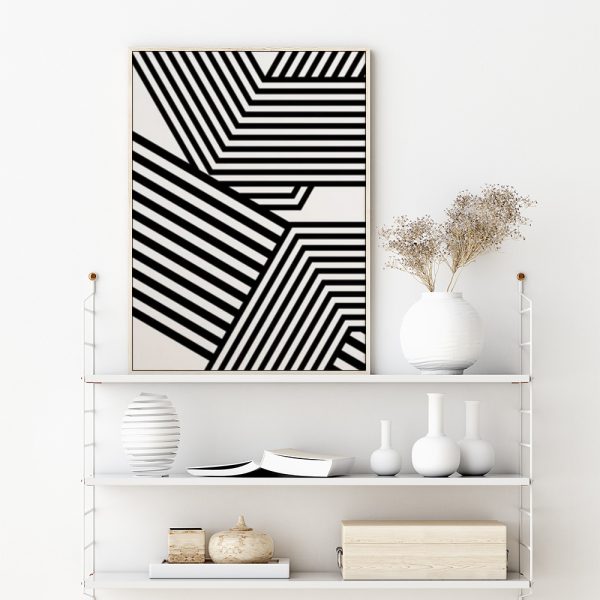 Wall Art - Abstract black white line - Canvas Prints-Poster Prints