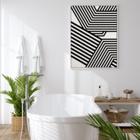 Wall Art - Abstract black white line - Canvas Prints-Poster Prints - Image 2