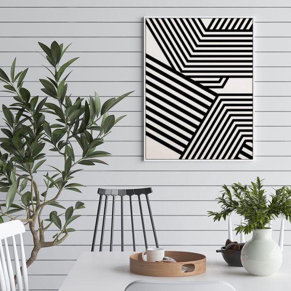 Wall Art - Abstract black white line - Canvas Prints-Poster Prints - Image 3