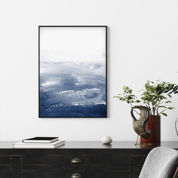 Wall Art - Abstract navy blue sea - Canvas Prints-Poster Prints