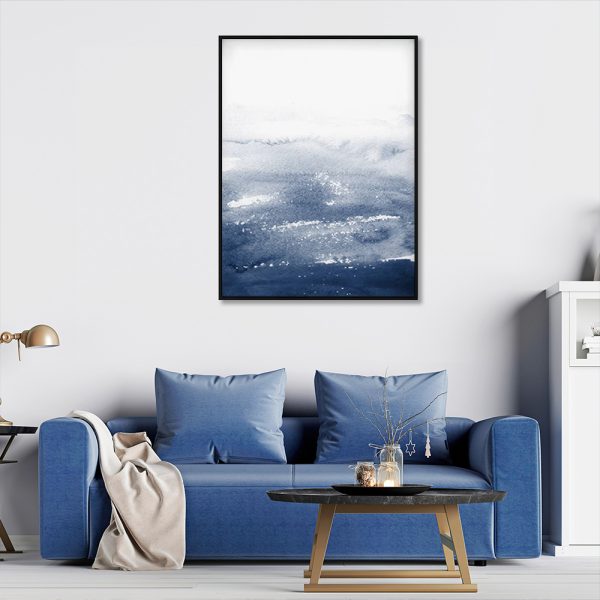 Wall Art - Abstract navy blue sea - Canvas Prints-Poster Prints - Image 2
