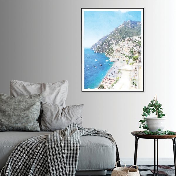 Wall Art - Amalfi Coast Positano Italy - Canvas Prints-Poster Prints - Image 3