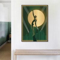 Wall Art - Black Gold Female - Canvas Prints-Poster Prints