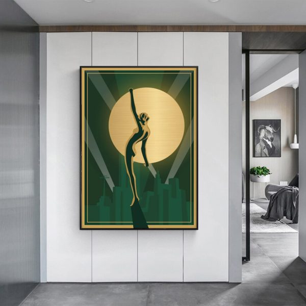 Wall Art - Black Gold Female - Canvas Prints-Poster Prints - Image 2