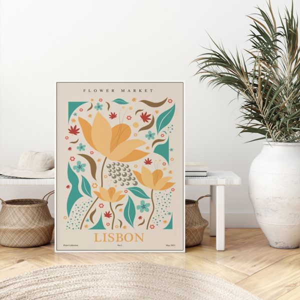Wall Art - Flower Market City - Canvas Prints-Poster Prints - Image 3