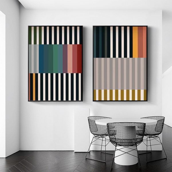 Wall art - Line art Colorful (2 sets)- Canvas Prints- Poster Prints - Image 3