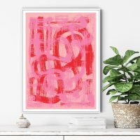 Wall Art - Modern Pink Red - Canvas Prints-Poster Prints - Image 2