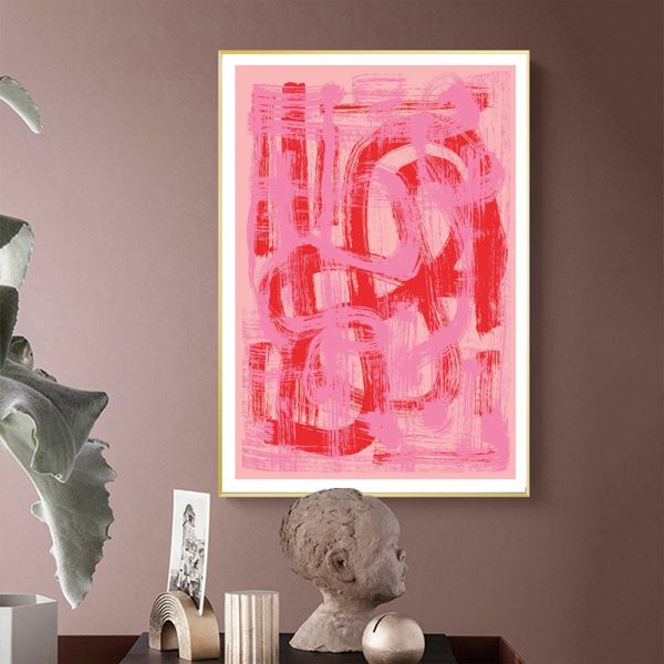 Wall Art - Modern Pink Red - Canvas Prints-Poster Prints