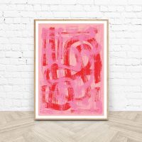Wall Art - Modern Pink Red - Canvas Prints-Poster Prints - Image 3