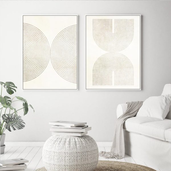 Wall art - Neutral Abstract (2 sets)- Canvas Prints- Poster Prints