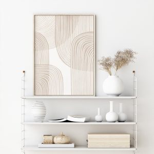 Wall Art - Beige Geometric - Canvas Prints-Poster Prints