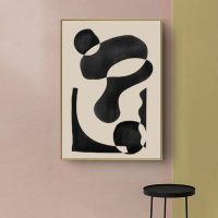 Wall Art - Black Beige Geometric - Canvas Prints-Poster Prints - Image 3
