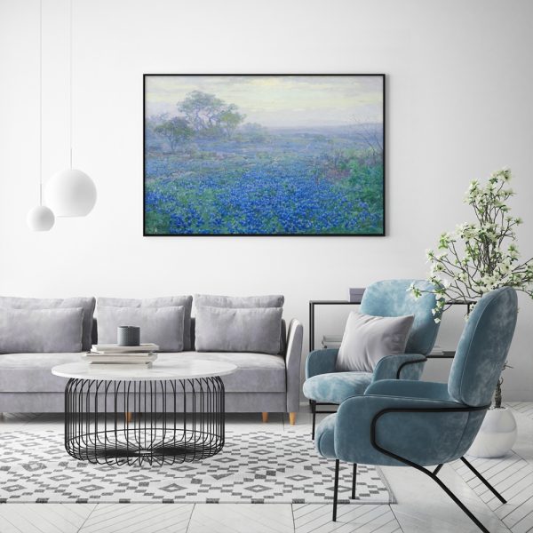 Wall Art - Cloudy Day Bluebonnets 1900s - Canvas Prints-Poster Prints - Image 2