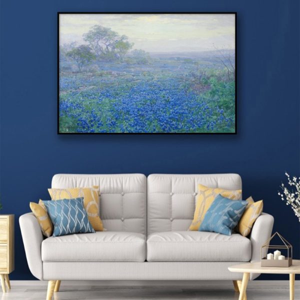 Wall Art - Cloudy Day Bluebonnets 1900s - Canvas Prints-Poster Prints - Image 3