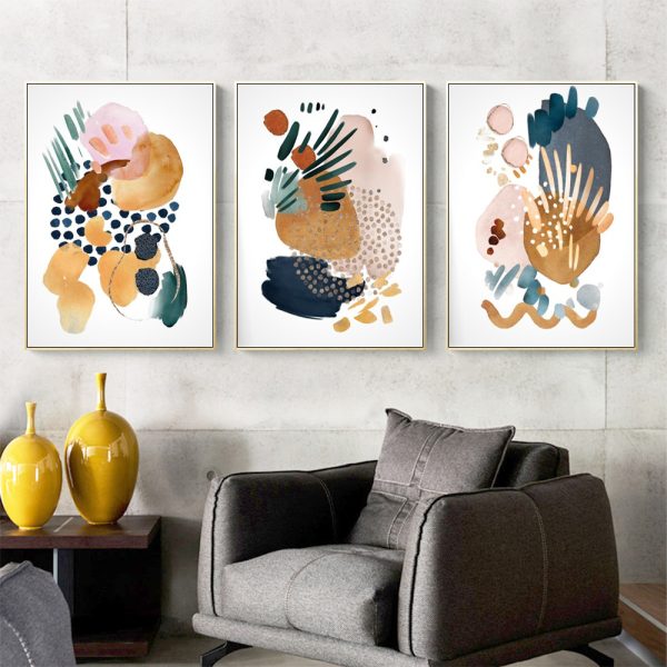 Wall Art - Colorful Abstract (3 Sets) - Poster Prints -Canvas Prints
