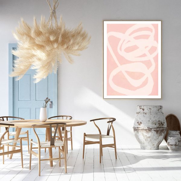 Wall Art - Pink Abstract - Canvas Prints-Poster Prints - Image 2