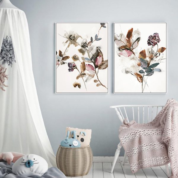 Wall art - Playing Flower (2 sets)- Canvas Prints- Poster Prints