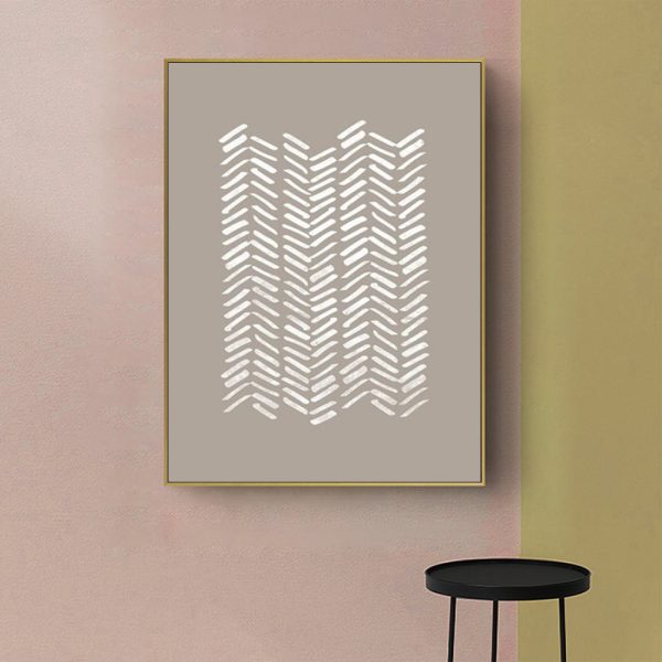 Wall Art - White Grey Abstract - Canvas Prints-Poster Prints - Image 2