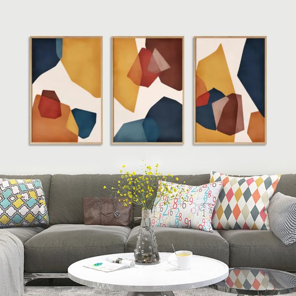 Wall Art - Abstract Stone (3 Sets) - Poster Prints -Canvas Prints