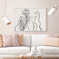 Wall Art - Face and Flowers - Canvas Prints-Poster Prints - Image 3