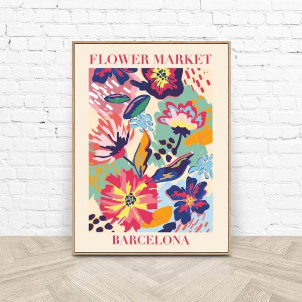 Wall Art - Flower Market Barcelona - Canvas Prints-Poster Prints - Image 3