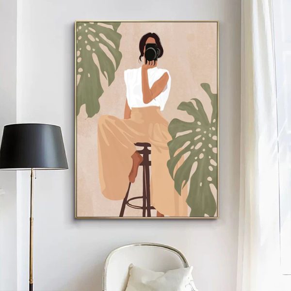Wall Art - Mid Century Figure - Canvas Prints-Poster Prints - Image 3