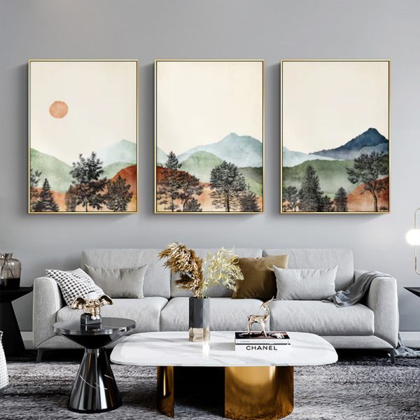 Wall Art - Mountain (3 sets) - Canvas Prints-Poster Prints - Image 2