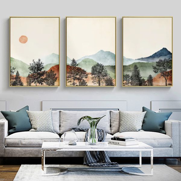 Wall Art - Mountain (3 sets) - Canvas Prints-Poster Prints - Image 3