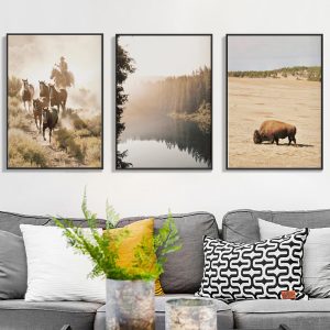 Wall Art - Rustic Western (3 sets) - Canvas Prints-Poster Prints