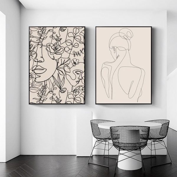 Wall art - Abstract Boho (2 sets)- Canvas Prints- Poster Prints - Image 2