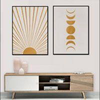 Wall art - Sun and Moon (2 sets)- Canvas Prints- Poster Prints
