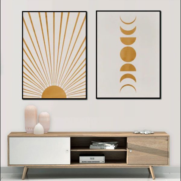 Wall art - Sun and Moon (2 sets)- Canvas Prints- Poster Prints