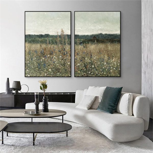 Wall art - Wildflower Field (2 sets)- Canvas Prints- Poster Prints - Image 2