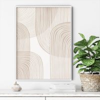 Wall Art - Beige Geometric - Canvas Prints-Poster Prints