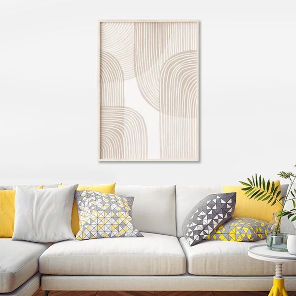 Wall Art - Beige Geometric - Canvas Prints-Poster Prints - Image 3