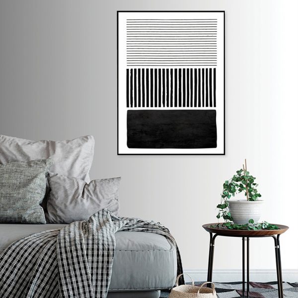 Wall Art - Black White Minimalist Art - Canvas Prints-Poster Prints