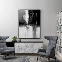 Wall Art - Black and White Painting Style- Canvas Prints-Poster Prints - Image 2