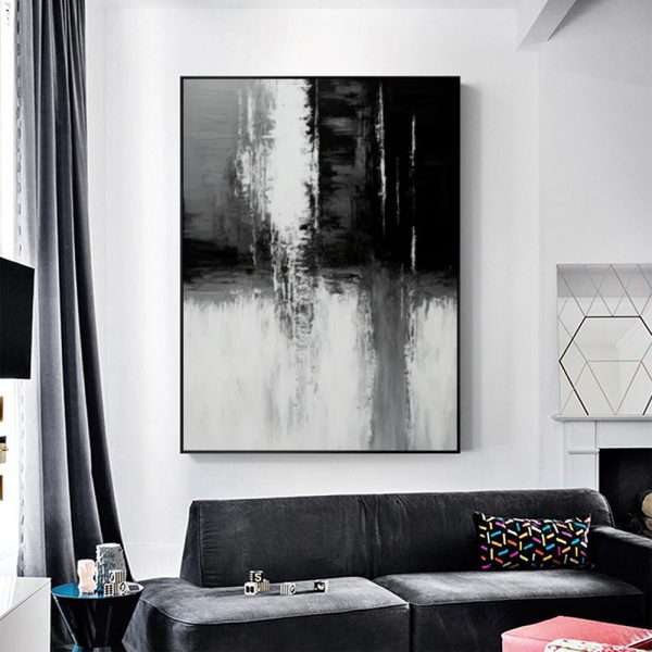 Wall Art - Black and White Painting Style- Canvas Prints-Poster Prints - Image 3