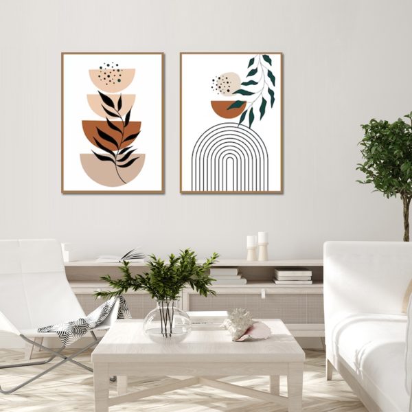Wall art - Boho Leaves (2 sets)- Canvas Prints- Poster Prints - Image 2