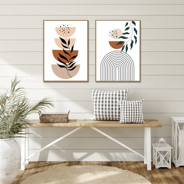 Wall art - Boho Leaves (2 sets)- Canvas Prints- Poster Prints - Image 3