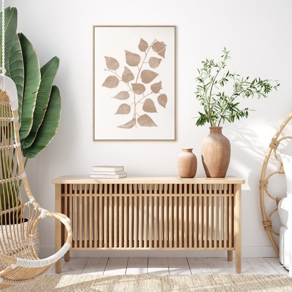 Wall Art - Beige Leaves III - Canvas Prints-Poster Prints