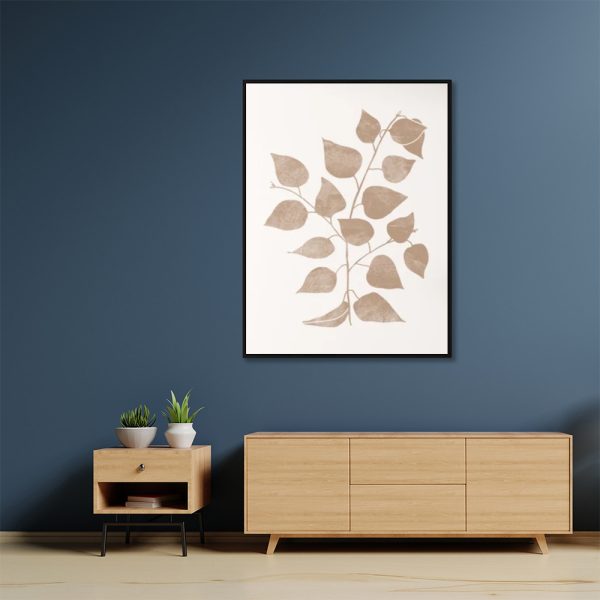 Wall Art - Beige Leaves III - Canvas Prints-Poster Prints - Image 3